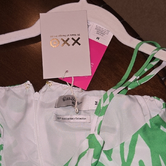 Lilly Pulitzer Vibrant Green and White Jumpsuit - Picture 6 of 7